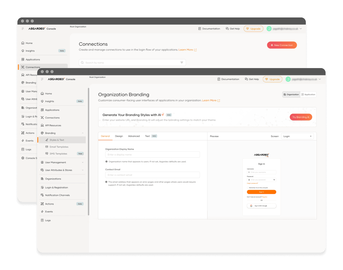Asgardeo mockup