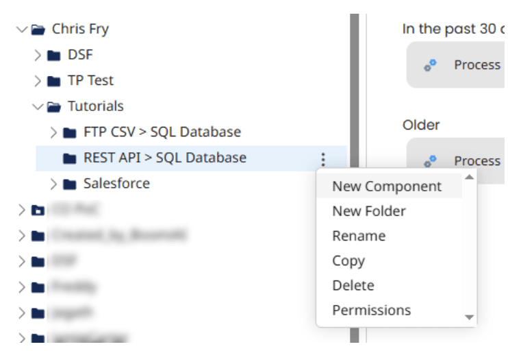 Create a new process in Boomi
