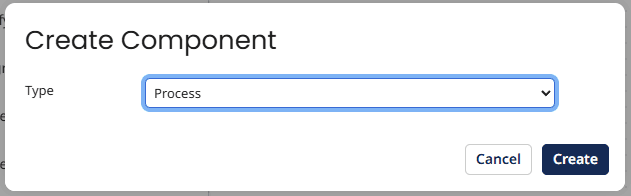 Create component Type Process
