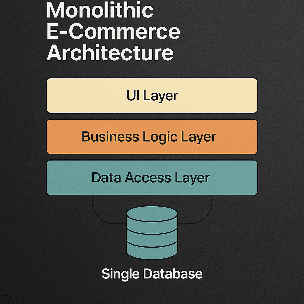 Example: Monolithic Architecture – E-commerce App